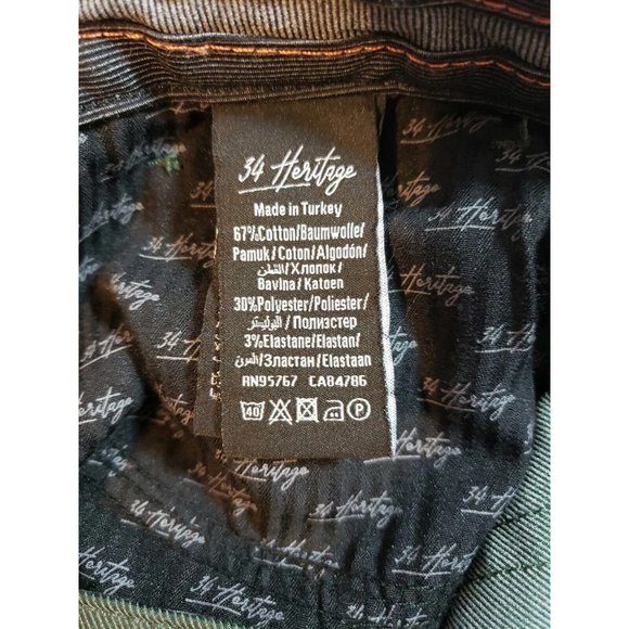 34 Heritage Green Cool Max Courage Jeans Mid rise Straight NEW size 36 x 32 - Picture 5 of 14